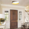 indbygget loftslampe 15,6/19,5 tommer led loftslampe mat sort indvendig guld trækorn indendørs belysning lampe loft velegnet til