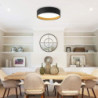 indbygget loftslampe 15,6/19,5 tommer led loftslampe mat sort indvendig guld trækorn indendørs belysning lampe loft velegnet til