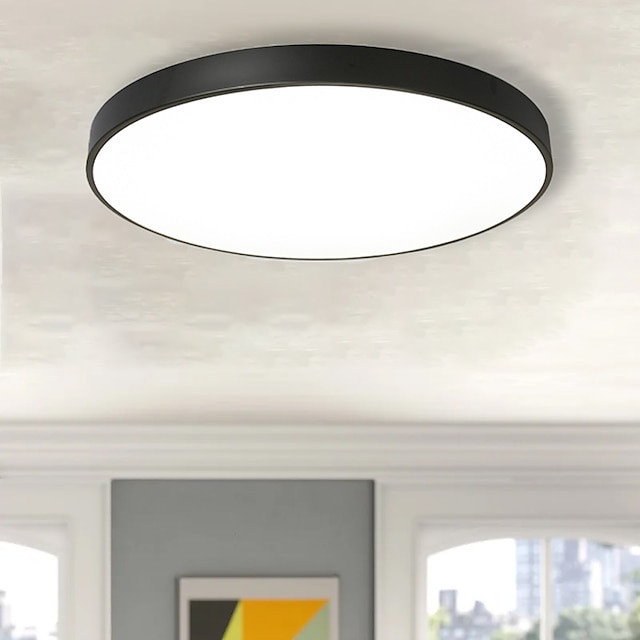 30cm led loftslamper dæmpbare cirkulære design loftslamper metal stilfuld malet finish moderne minimalistisk stil børneværelse s