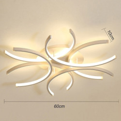 60cm LED loftslampe moderne nordiske geometriske blomsterformer stilfulde flush mount lys stue spisestue soveværelse metalmalede