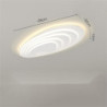 moderne loftslampe dæmpbar med fjernbetjening kontral 56cm planmonteret loftslampe akryl lampeskærm lysekrone soveværelse stue s