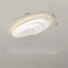 moderne loftslampe dæmpbar med fjernbetjening kontral 56cm planmonteret loftslampe akryl lampeskærm lysekrone soveværelse stue s