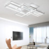 led loftslampe firkantet lineært design 90cm indbygningslys aluminium moderne moderne malede finish stue lys kun dæmpbar med fje