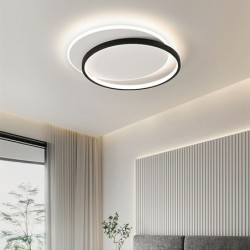 led loftslampe dæmpbar aluminium akryl skiveskærm moderne skandinavisk stil flush mount belysning moderne interiør dekoration -