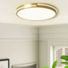 led loftslampe cirkel rundt design 50cm indbygningslys kobber til stue