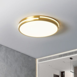 led loftslampe cirkel rundt design 50cm indbygningslys kobber til stue