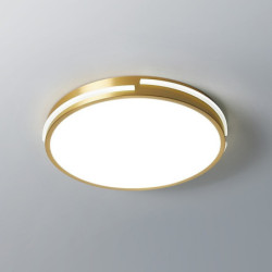 led loftslampe cirkel rundt design 50cm indbygningslys kobber til stue
