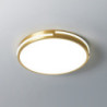 led loftslampe cirkel rundt design 50cm indbygningslys kobber til stue