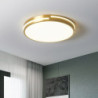 led loftslampe cirkel rundt design 50cm indbygningslys kobber til stue