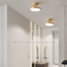 moderne led semi-flush mount loftslampe, 12 cm 3-farve lysskiftende sort/guld loftslampe, kobber loftslysekrone, boligindretning