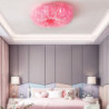 50/60/70cm ledet loftlampe nordisk romantisk fjer design hvid lyserød grå mørkegul soveværelse stue spisestue restaurant piger o
