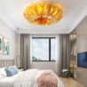 50/60/70cm ledet loftlampe nordisk romantisk fjer design hvid lyserød grå mørkegul soveværelse stue spisestue restaurant piger o