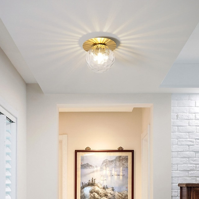 18 cm loftslampe led enkelt design flush mount lamper metal galvaniseret country nordisk stil