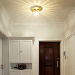 18 cm loftslampe led enkelt design flush mount lamper metal galvaniseret country nordisk stil