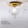 18 cm loftslampe led enkelt design flush mount lamper metal galvaniseret country nordisk stil