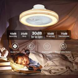 led Loftlampe med lys, der kan dæmpes med fjernbetjening kontral 20″ flush mount loftslampe akryl lampeskærm lysekrone soveværel