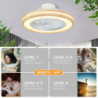 led Loftlampe med lys, der kan dæmpes med fjernbetjening kontral 20″ flush mount loftslampe akryl lampeskærm lysekrone soveværel