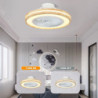 led Loftlampe med lys, der kan dæmpes med fjernbetjening kontral 20″ flush mount loftslampe akryl lampeskærm lysekrone soveværel