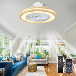 led Loftlampe med lys, der kan dæmpes med fjernbetjening kontral 20″ flush mount loftslampe akryl lampeskærm lysekrone soveværel