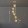luksus krystal lysekroner klynge designsputnik lysekrone loftsarmatur guld pendel til spisestue, køkken, stue, restaurant(guld,