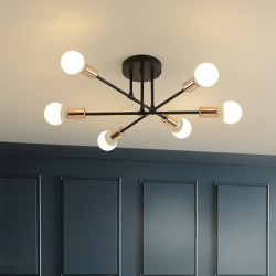 72 cm klode design geometriske former indbygningslys metal sputnik lineær geometrisk malet finish moderne kunstnerisk nordisk st
