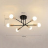 72 cm klode design geometriske former indbygningslys metal sputnik lineær geometrisk malet finish moderne kunstnerisk nordisk st
