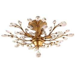62 cm lysekrone klynge design loftslampe led flush mount lys metal antik messing elegant og luksuriøst ce-certificeret blomsterd