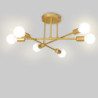 6 hoveder 55cm led loftslampe nordisk stil lysekrone sputnik design metal kunstnerisk stil industriel malet finish køkken sovevæ