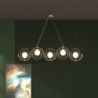 glas lysekrone loftslampe guld stor lineær 5/7-hoved 77/107cm pendellampe med glaskugleskærm, moderne lysekrone fra midten af år