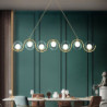 glas lysekrone loftslampe guld stor lineær 5/7-hoved 77/107cm pendellampe med glaskugleskærm, moderne lysekrone fra midten af år