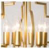 stuehus stearinlys lysekrone guld 6-lys 42cm til stue, rustik industriel loftslampe, vintage lofthængende lampe til soveværelse