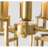 stuehus stearinlys lysekrone guld 6-lys 42cm til stue, rustik industriel loftslampe, vintage lofthængende lampe til soveværelse