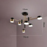 led loftslampe 76/76/101,6 cm geometriske former lysekrone metal sputnik geometrisk galvaniseret malet finish led nordisk stil
