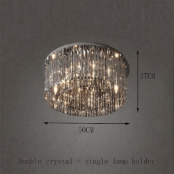 50cm unikt design lysekrone led krystal loftslys glas nordisk stil stue spisestue