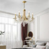 moderne klar krystal lysekrone justerbar 6/8 lys krystal glas flush mount hængende loft pendel lampe klassisk stearinlys stil ly