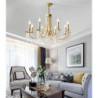 moderne klar krystal lysekrone justerbar 6/8 lys krystal glas flush mount hængende loft pendel lampe klassisk stearinlys stil ly