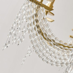 moderne klar krystal lysekrone justerbar 6/8 lys krystal glas flush mount hængende loft pendel lampe klassisk stearinlys stil ly