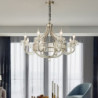 moderne klar krystal lysekrone justerbar 1/6/8 lys krystal glas flush mount hængende loft pendel lampe klassisk stearinlys stil