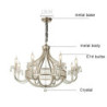 moderne klar krystal lysekrone justerbar 1/6/8 lys krystal glas flush mount hængende loft pendel lampe klassisk stearinlys stil