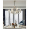 moderne klar krystal lysekrone justerbar 1/6/8 lys krystal glas flush mount hængende loft pendel lampe klassisk stearinlys stil