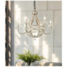 moderne klar krystal lysekrone justerbar 1/6/8 lys krystal glas flush mount hængende loft pendel lampe klassisk stearinlys stil