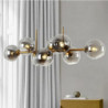 led pendellamp ø lys sort bronze kobber moderne nordisk spisestue soveværelse lysekrone minimalistisk stue magisk bønne glas mol