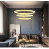 led pendel moderne 4 ringe guld 80cm moderne nordisk luksus lys aluminium galvaniseret