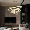 led pendel moderne 4 ringe guld 80cm moderne nordisk luksus lys aluminium galvaniseret